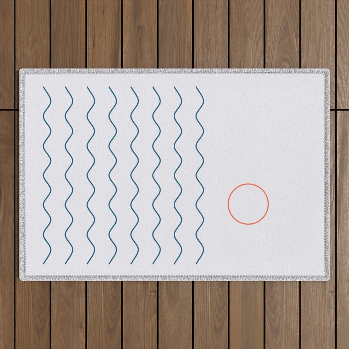 La Mer (Jour) Seascape Outdoor Rug Gallery Image 1