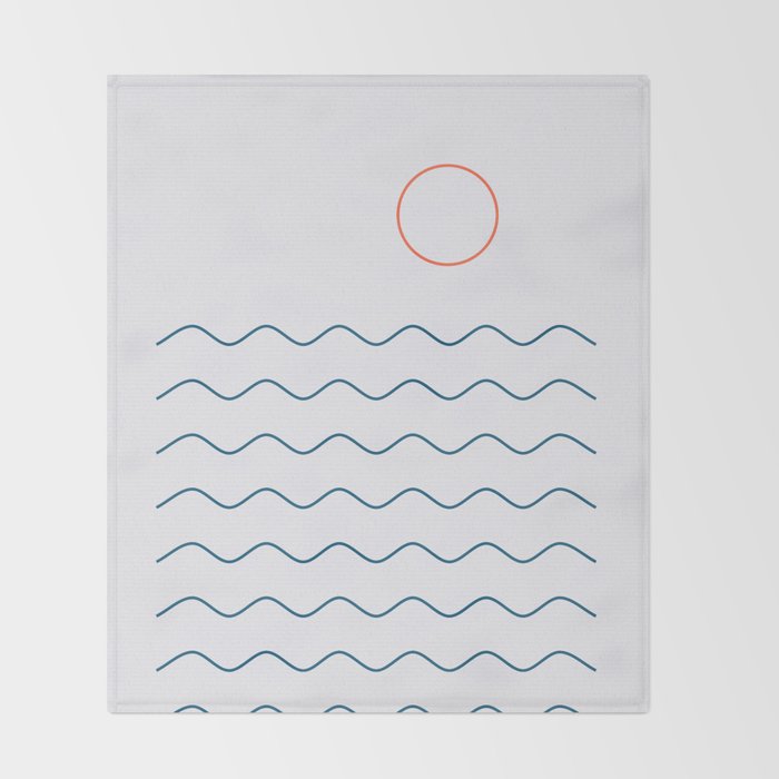 La Mer (Jour) Seascape Throw Blanket Gallery Image 2