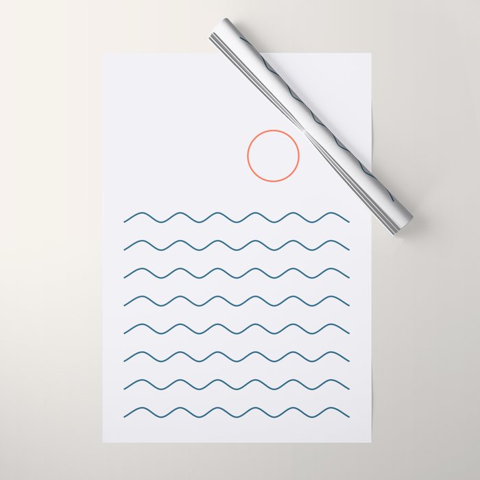 La Mer (Jour) Seascape Wrapping Paper Gallery Image 1