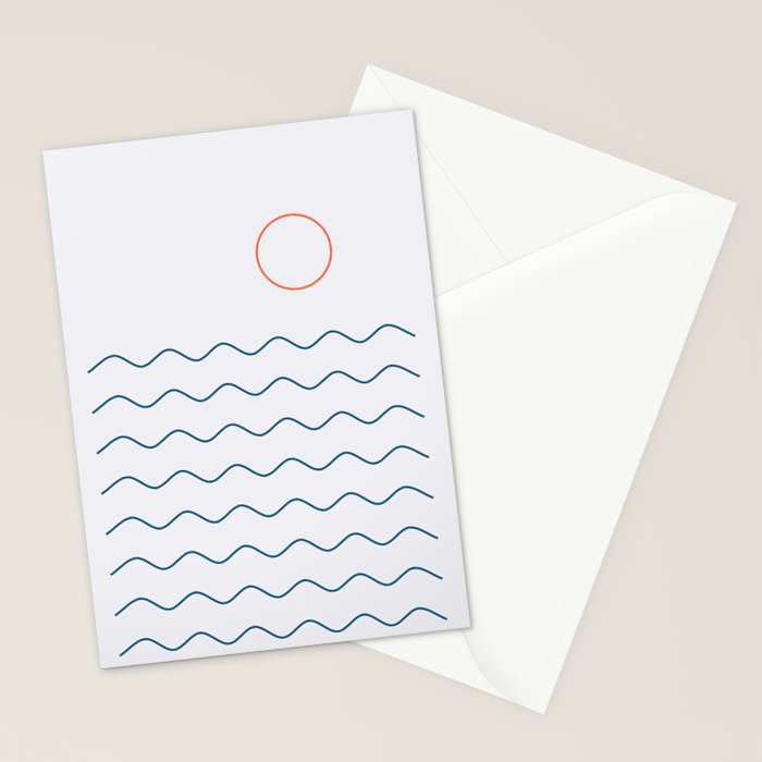 La Mer (Jour) Seascape Stationery Card Gallery Image 2