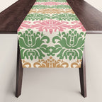 Vintage Damask Floral Pattern Table Runner Gallery Image 1