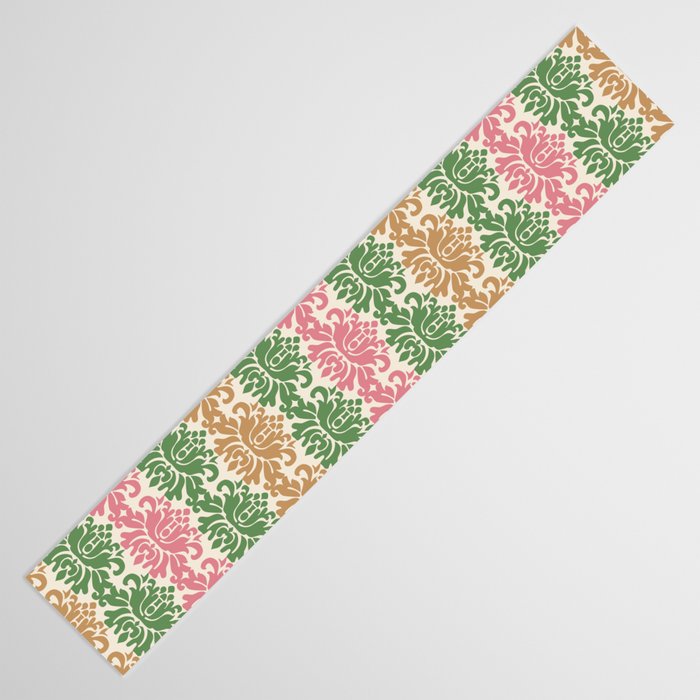 Vintage Damask Floral Pattern Table Runner Gallery Image 3