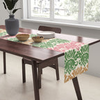 Vintage Damask Floral Pattern Table Runner Gallery Image 2