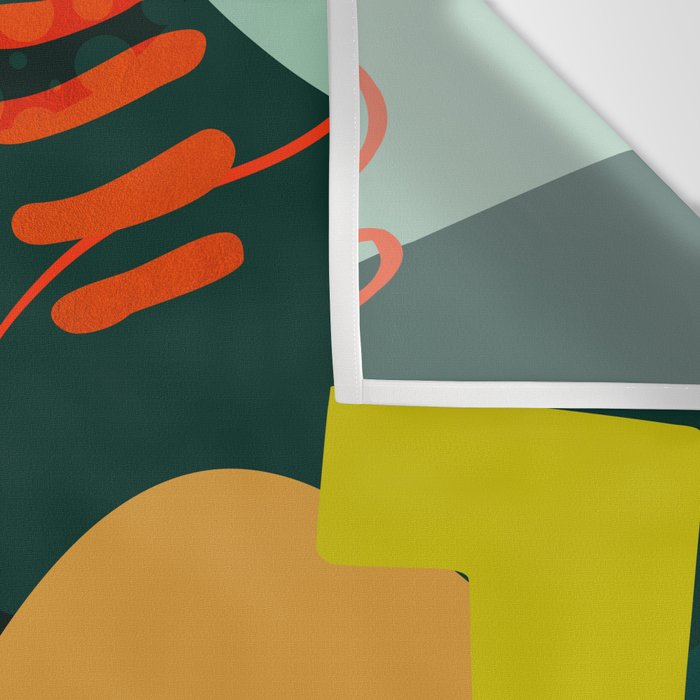 mid century garden shapes Wall Tapestry Gallery Image 3