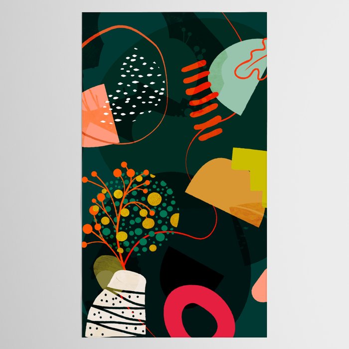 mid century garden shapes Tablecloth Gallery Image 2