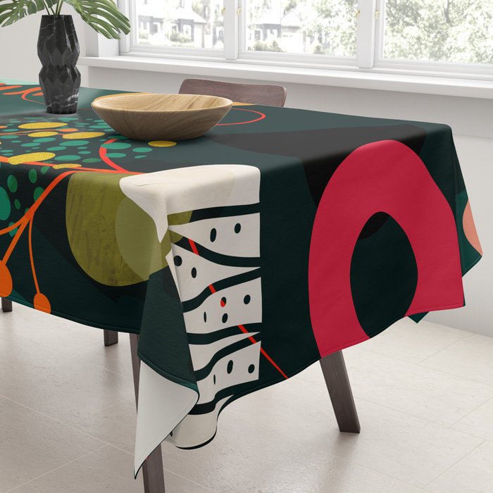 mid century garden shapes Tablecloth Gallery Image 3