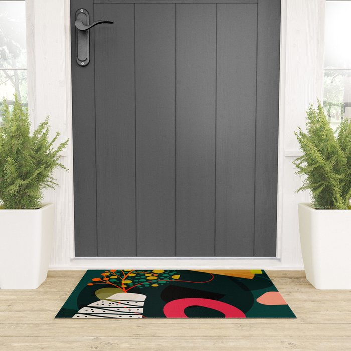 mid century garden shapes Welcome Mat Gallery Image 3