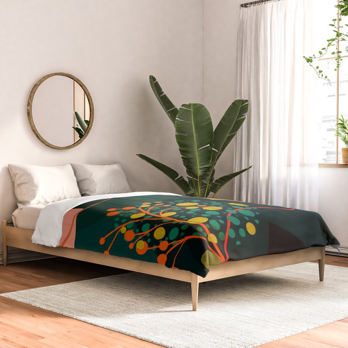 mid century garden shapes Comforter Gallery Image 2
