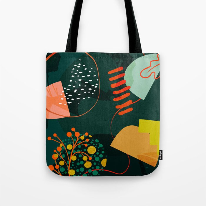 mid century garden shapes Tote Bag Gallery Image 1