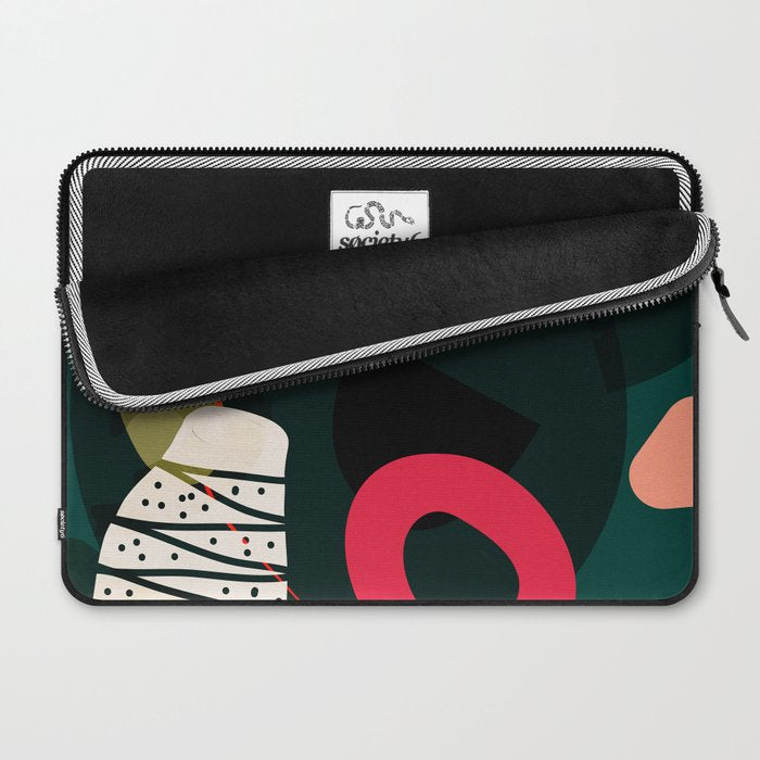 mid century garden shapes Laptop Sleeve Gallery Image 2