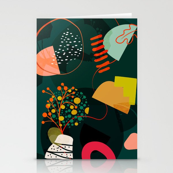 mid century garden shapes Stationery Card Gallery Image 2