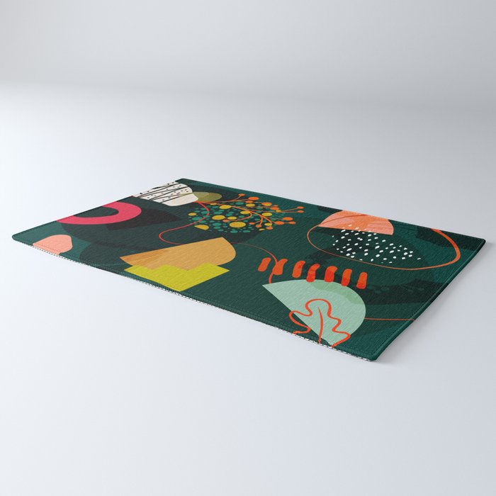 mid century garden shapes Rug Gallery Image 3
