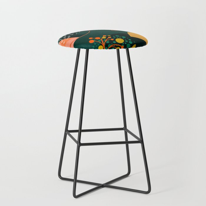 mid century garden shapes Stool Gallery Image 1