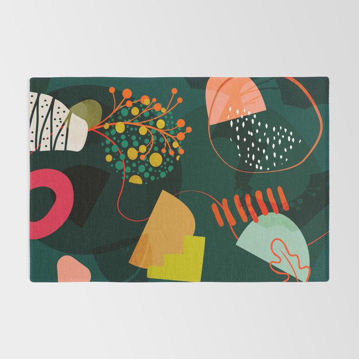 mid century garden shapes Rug Gallery Image 2