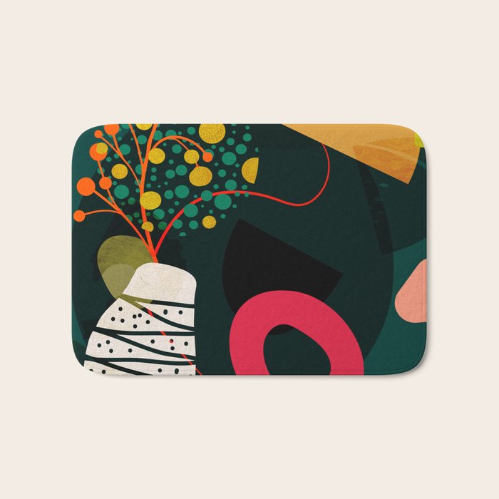mid century garden shapes Bath Mat Gallery Image 1