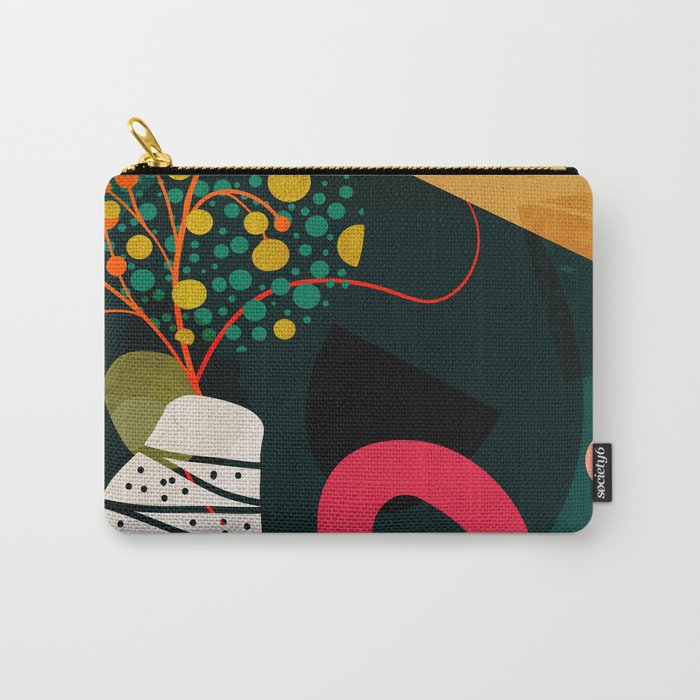 mid century garden shapes Carry All Pouch Gallery Image 1