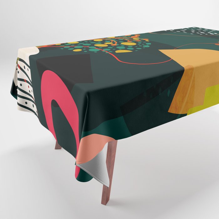 mid century garden shapes Tablecloth Gallery Image 1