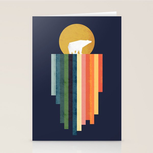 Polar bear on ice cream Stationery Card Gallery Image 2