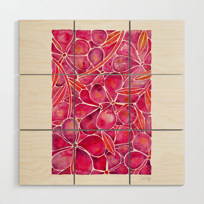 Orchid Wall - Magenta Palette Wood Wall Art Gallery Image 1