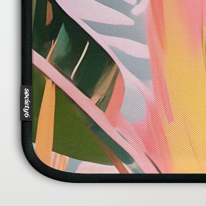 Tropical Jewels, Pastel Jungle Botanical Pastel, Bohemian Eclectic Plants Palms, Exotic Forest Nature Painting Laptop Sleeve Gallery Image 3