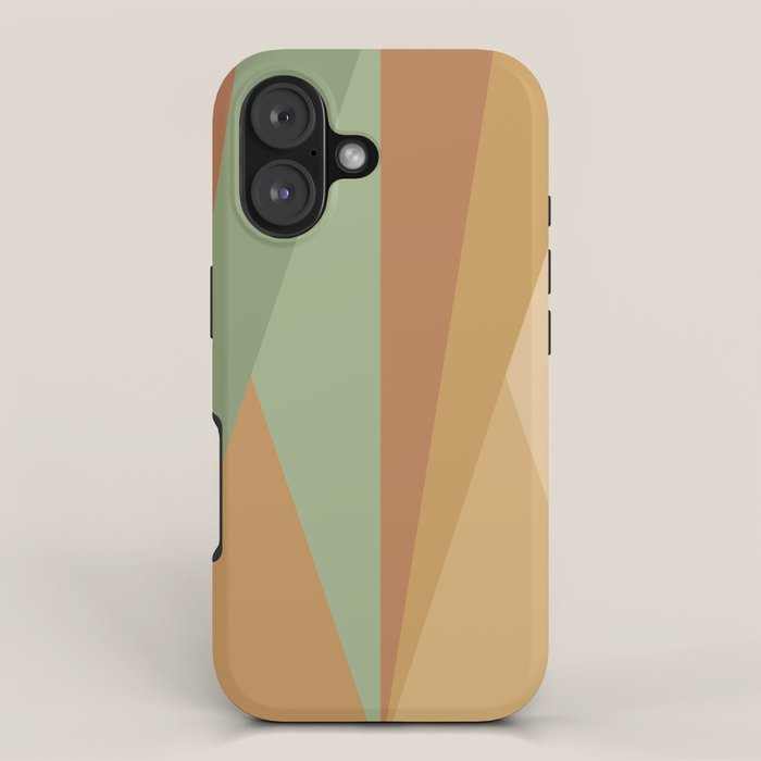 Geometric Triangles XII Earthy Rustic iPhone Case Gallery Image 1