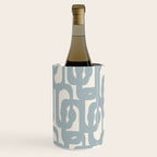 Mod Loops - Mid Century Modern Pattern in Light Blue-Gray and Cream Wine Chiller Gallery Image 1