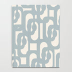 Mod Loops - Mid Century Modern Pattern in Light Blue-Gray and Cream Notebook Gallery Image 4