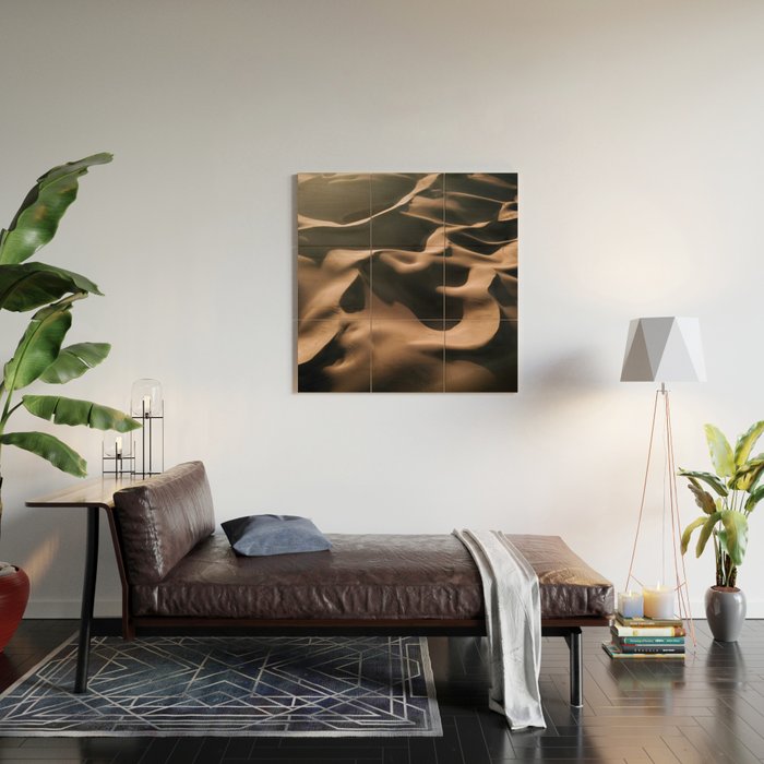 Abstract Dunes In The Desert Wood Wall Art Gallery Image 2