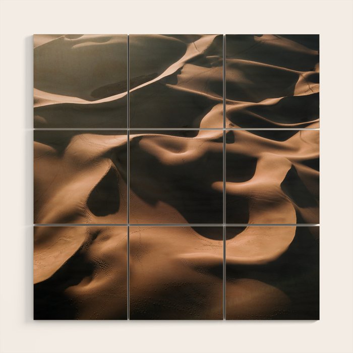 Abstract Dunes In The Desert Wood Wall Art Gallery Image 1