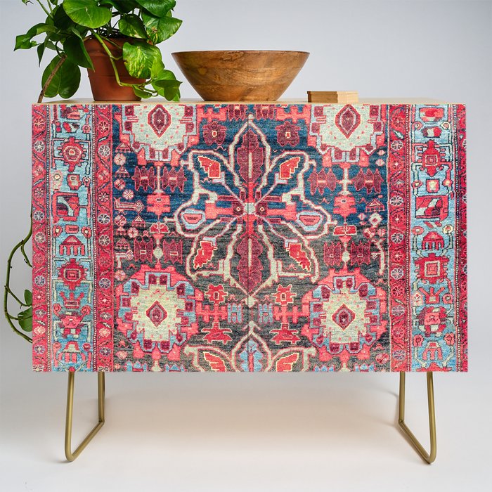 Bijar Kurdish Northwest Persian Rug Print Credenza Gallery Image 1