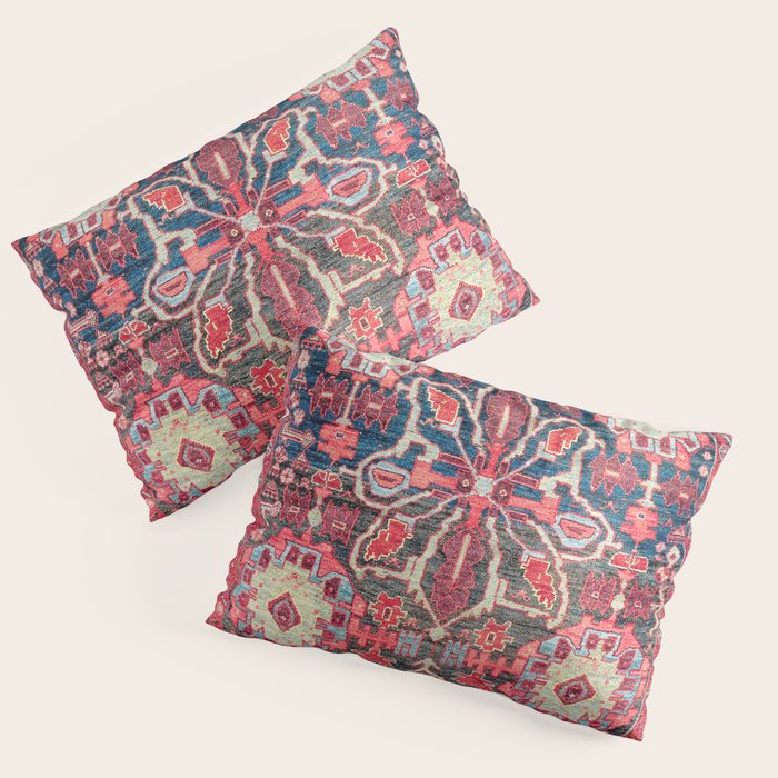 Bijar Kurdish Northwest Persian Rug Print Pillow Sham Gallery Image 3