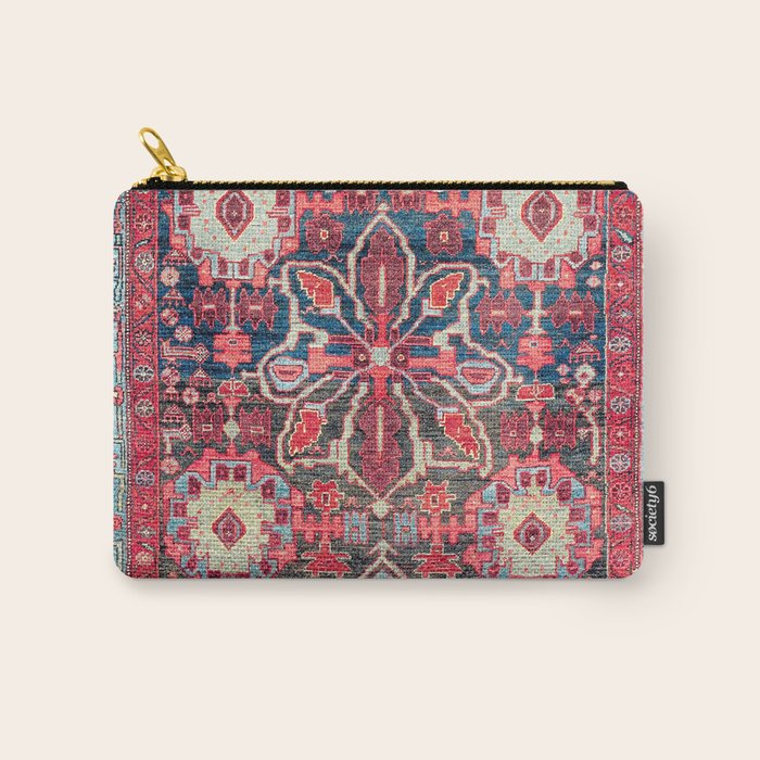 Bijar Kurdish Northwest Persian Rug Print Carry All Pouch Gallery Image 1