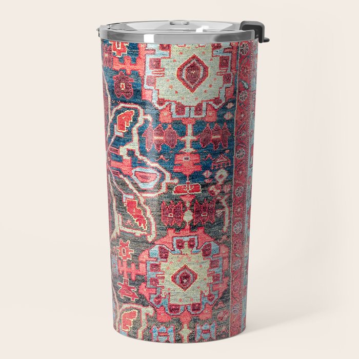 Bijar Kurdish Northwest Persian Rug Print Travel Mug Gallery Image 2