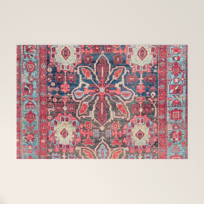 Bijar Kurdish Northwest Persian Rug Print Welcome Mat Gallery Image 1