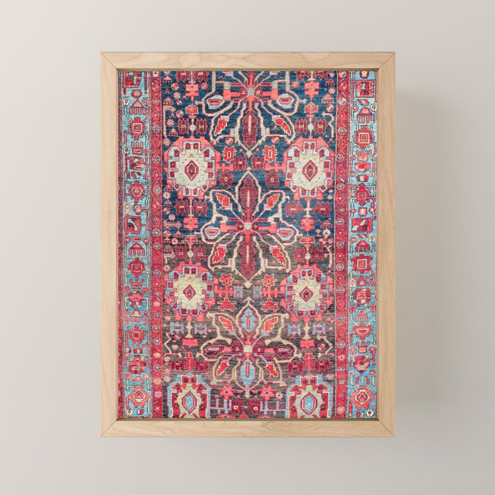 Bijar Kurdish Northwest Persian Rug Print Mini Art Print Gallery Image 1