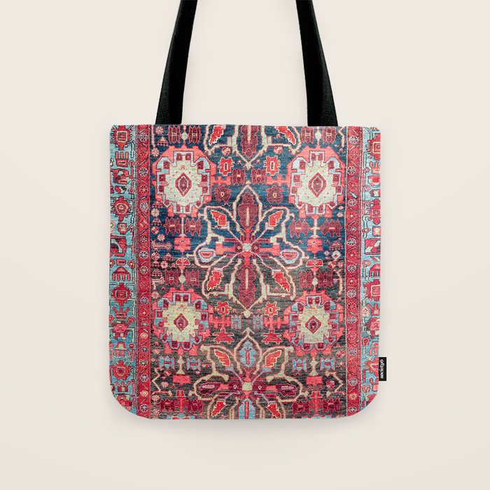 Bijar Kurdish Northwest Persian Rug Print Tote Bag Gallery Image 1