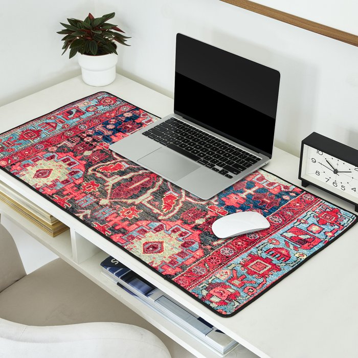 Bijar Kurdish Northwest Persian Rug Print Desk Mat Gallery Image 2