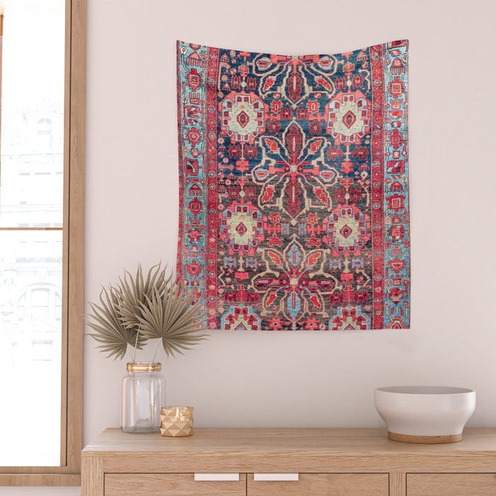 Bijar Kurdish Northwest Persian Rug Print Wall Tapestry Gallery Image 2