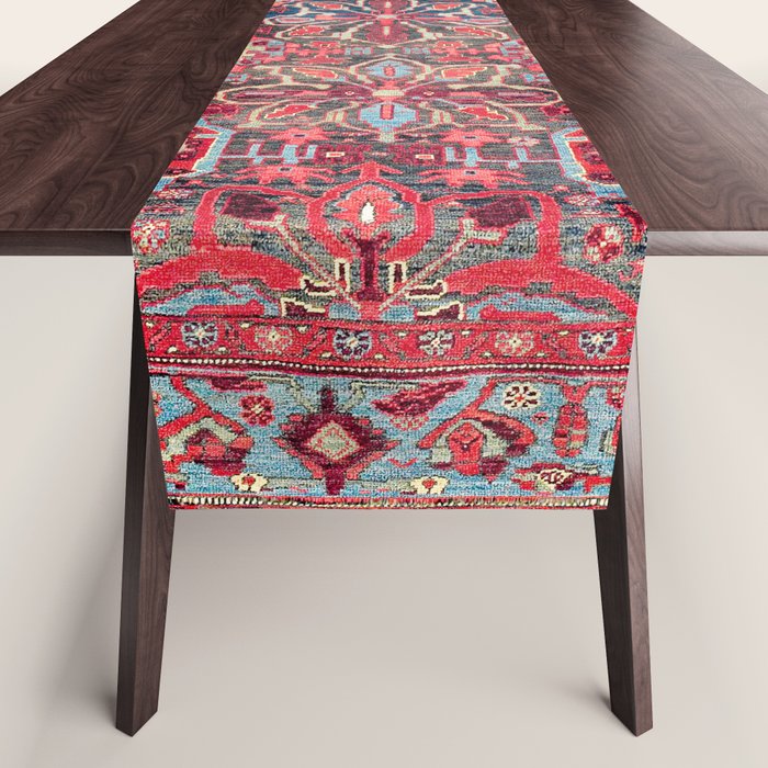 Bijar Kurdish Northwest Persian Rug Print Table Runner Gallery Image 1