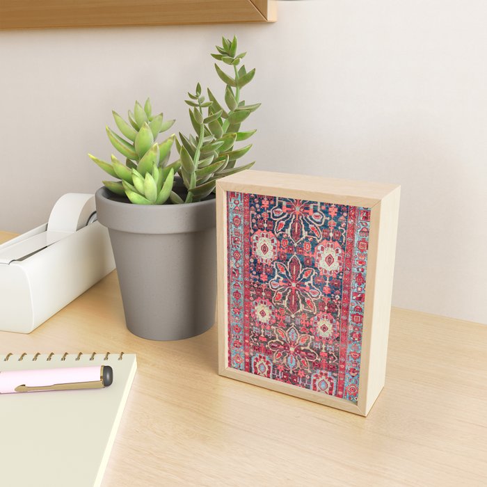 Bijar Kurdish Northwest Persian Rug Print Mini Art Print Gallery Image 2