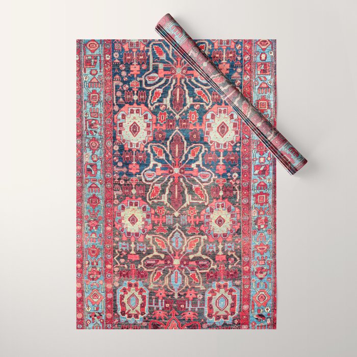 Bijar Kurdish Northwest Persian Rug Print Wrapping Paper Gallery Image 1