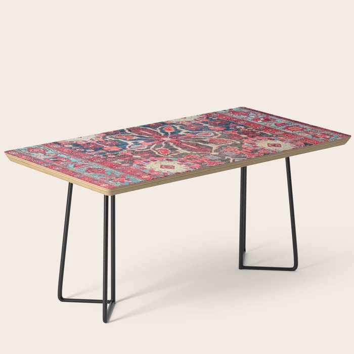 Bijar Kurdish Northwest Persian Rug Print Coffee Table Gallery Image 1