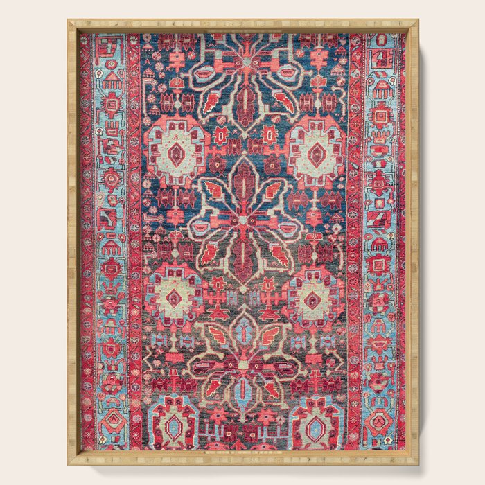 Bijar Kurdish Northwest Persian Rug Print Serving Tray Gallery Image 1