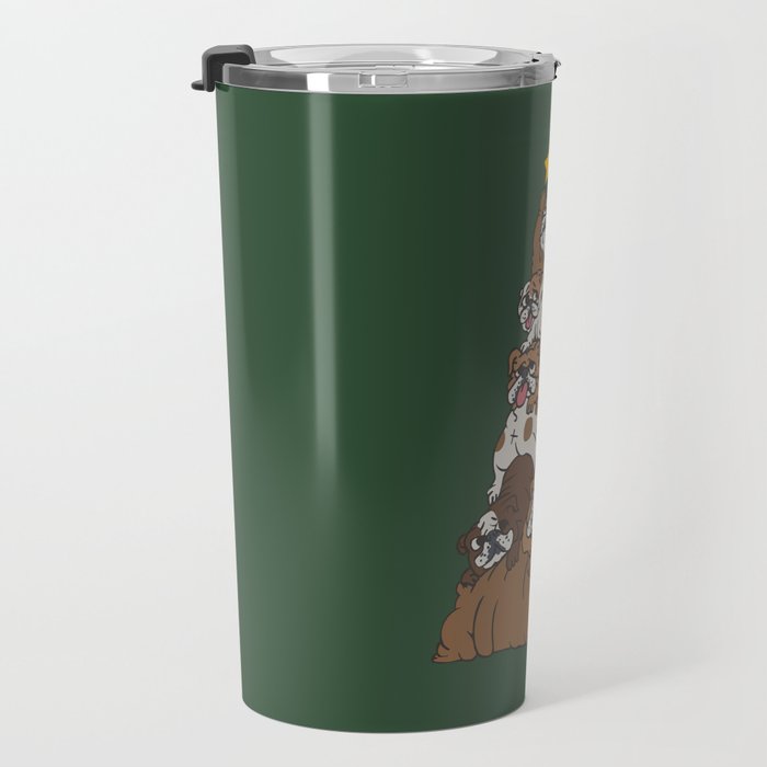 Christmas Tree English Bulldog Travel Mug Gallery Image 3