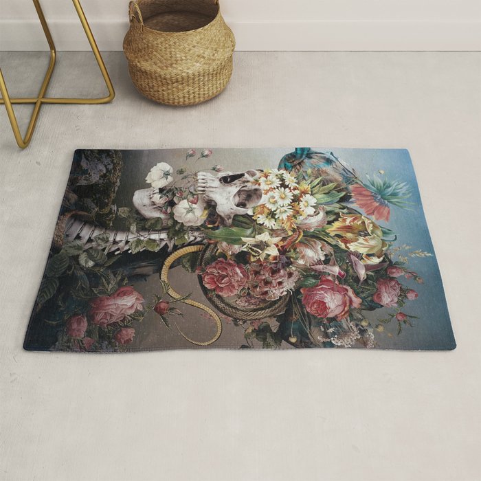 Flower skull Rug Gallery Image 1
