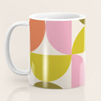 Mid Century Modern Shapes - Pink, Olive Green & Orange Coffee Mug Gallery Image 3