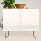 Washed Out Ocean Waves // California Beach Surf Horizon Summer Sunrise Abstract Photograph Vibes Credenza Gallery Image 1