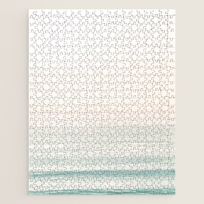 Washed Out Ocean Waves // California Beach Surf Horizon Summer Sunrise Abstract Photograph Vibes Jigsaw Puzzle Gallery Image 1