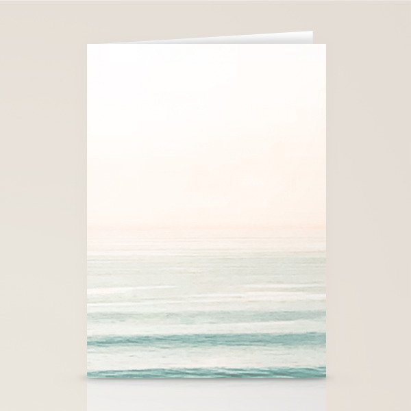 Washed Out Ocean Waves // California Beach Surf Horizon Summer Sunrise Abstract Photograph Vibes Stationery Card Gallery Image 2