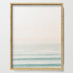 Washed Out Ocean Waves // California Beach Surf Horizon Summer Sunrise Abstract Photograph Vibes Serving Tray Gallery Image 1